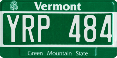 VT license plate YRP484