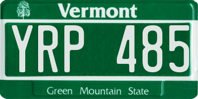 VT license plate YRP485