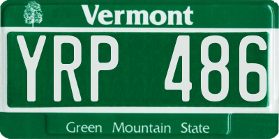 VT license plate YRP486