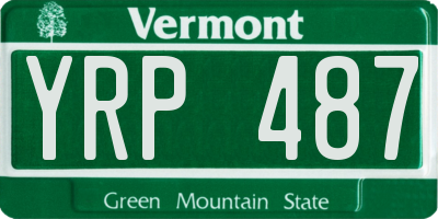VT license plate YRP487