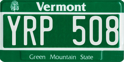 VT license plate YRP508