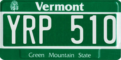 VT license plate YRP510