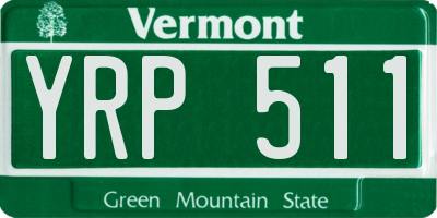 VT license plate YRP511
