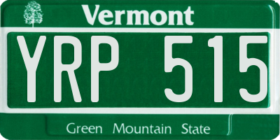 VT license plate YRP515