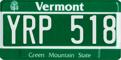 VT license plate YRP518