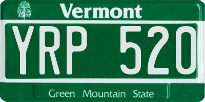 VT license plate YRP520