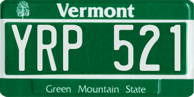 VT license plate YRP521