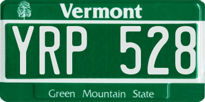 VT license plate YRP528