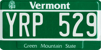 VT license plate YRP529