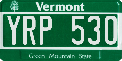 VT license plate YRP530
