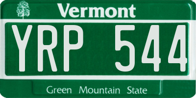 VT license plate YRP544