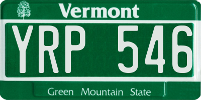VT license plate YRP546