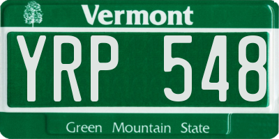 VT license plate YRP548