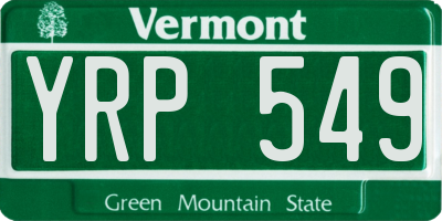 VT license plate YRP549