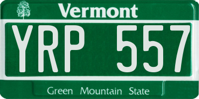 VT license plate YRP557