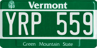 VT license plate YRP559