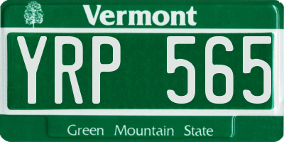 VT license plate YRP565