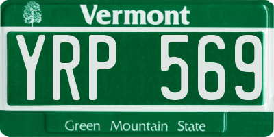 VT license plate YRP569
