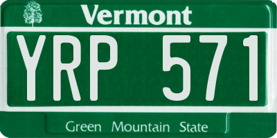 VT license plate YRP571