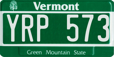 VT license plate YRP573