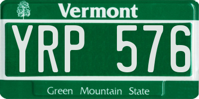 VT license plate YRP576