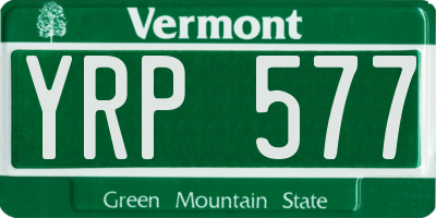 VT license plate YRP577