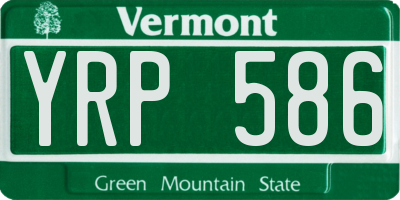 VT license plate YRP586