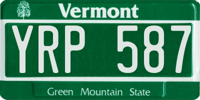 VT license plate YRP587