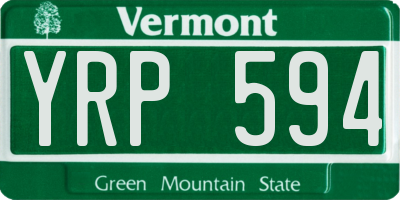 VT license plate YRP594