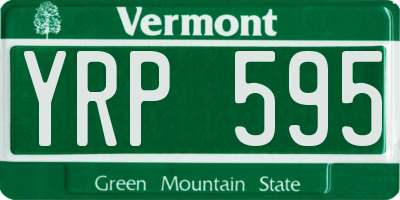 VT license plate YRP595