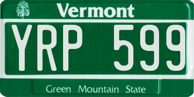 VT license plate YRP599