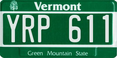VT license plate YRP611
