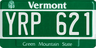 VT license plate YRP621