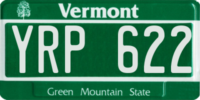 VT license plate YRP622