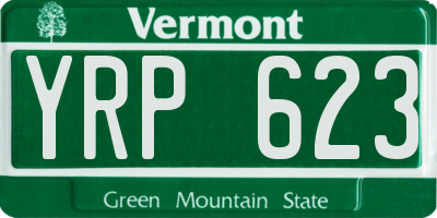 VT license plate YRP623
