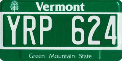VT license plate YRP624