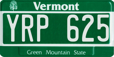 VT license plate YRP625