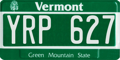 VT license plate YRP627