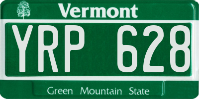 VT license plate YRP628