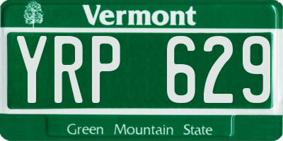 VT license plate YRP629