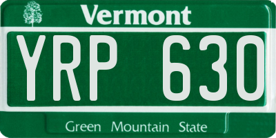 VT license plate YRP630