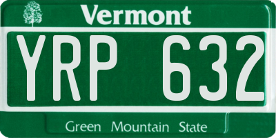 VT license plate YRP632