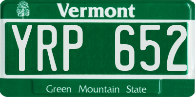 VT license plate YRP652