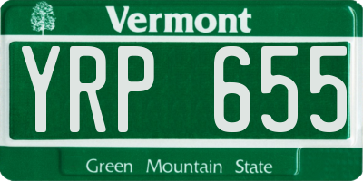 VT license plate YRP655