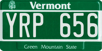 VT license plate YRP656