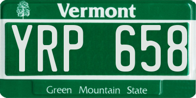 VT license plate YRP658
