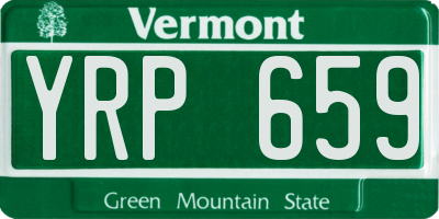 VT license plate YRP659