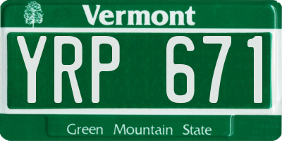 VT license plate YRP671