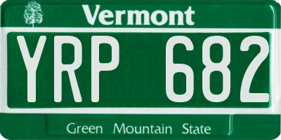 VT license plate YRP682