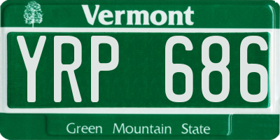 VT license plate YRP686